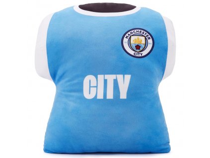 Vankúšik Manchester City FC, tvar tričká, modrý, 36x38 cm