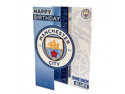 Blahoželanie Manchester City FC, 22 x 12 cm