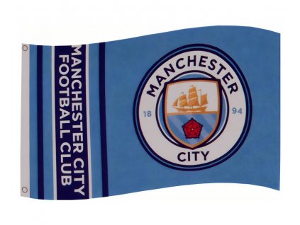 Vlajka Manchester City FC, modrá, 152x19 cm