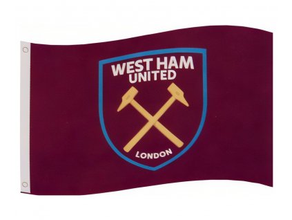 Vlajka West Ham United FC, vínová, 152x91 cm