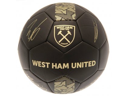 Futbalová lopta West Ham United FC, čierna, veľ.5