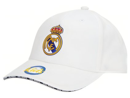 Detská šiltovka Real Madrid FC, biela, pruhy, 51-57 cm
