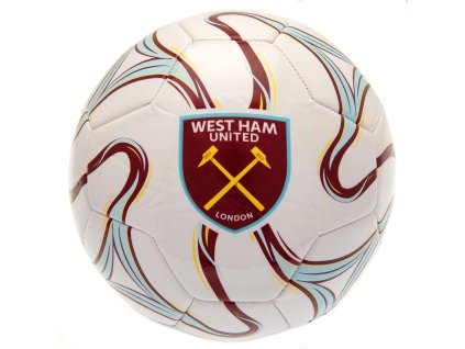 Futbalová lopta West Ham United FC, biela, vel.5