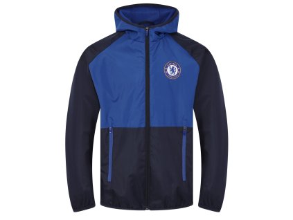 Detská bunda Chelsea FC, modrá, kapucňa, zips