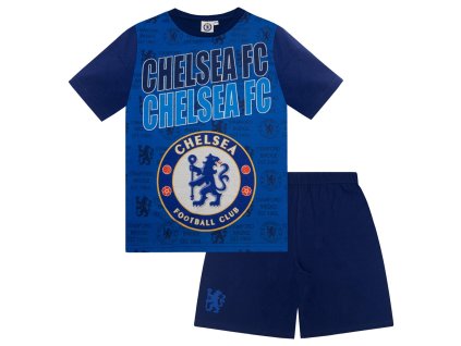 Detské pyžamo Chelsea FC, modré, krátky rukáv