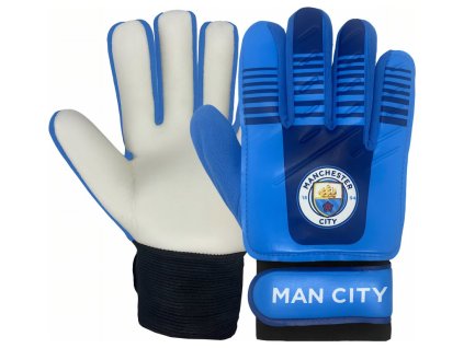 Brankárske rukavice Manchester City FC, modré, dorast 10-16 rokov