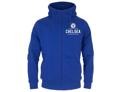Mikina Chelsea FC, svetlo modrá, kapucňa, zips