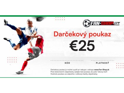 Darčekový poukaz 25 € | digitálny