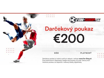 Darčekový poukaz 200 € | papierový
