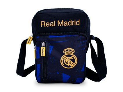 Ramenná taška Real Madrid FC, čierno-modrá, tri vrecká