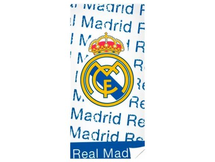 Uterák Real Madrid FC, biely, bavlna, 75x150 cm