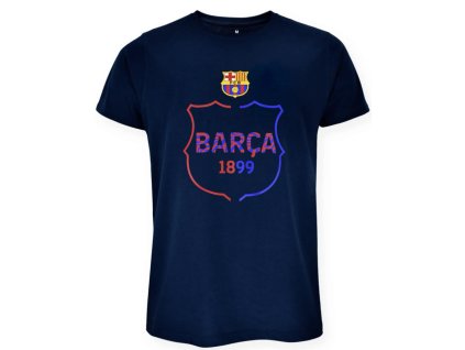Tričko FC Barcelona, Crest, tmavomodré, bavlna