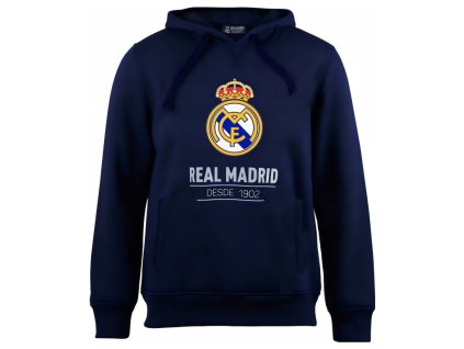 Detská mikina Real Madrid FC, modrá, kapucňa