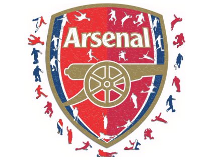 Drevené puzzle Arsenal FC, znak klubu, 150 ks