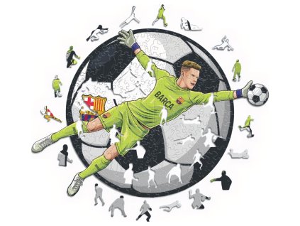 Drevené puzzle Ter Stegen, FC Barcelona, 150 ks