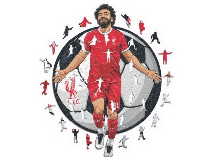 Drevené puzzle Mohamed Salah, Liverpool FC, 150 ks