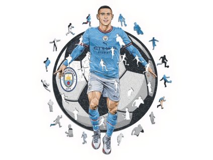Drevené puzzle Phil Foden, Manchester City FC, 500 ks