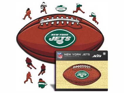 Drevené puzzle New York Jets, lopta, 150 ks