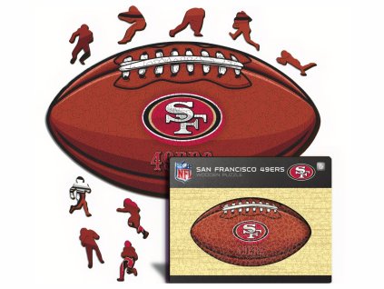 Drevené puzzle San Francisco 49ers, lopta, 150 ks