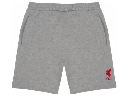 Pánske flísové šortky Liverpool FC, sivé, vyšitý znak (Veľkosť XXL)