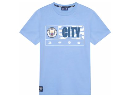 Detské tričko Manchester City domáce 24/25, modré, bavlna (Veľkosť 13-14 r)