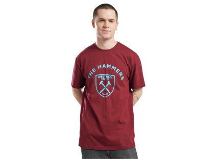 Tričko West Ham United, The Hammers, vínové, bavlna (Veľkosť XXL)