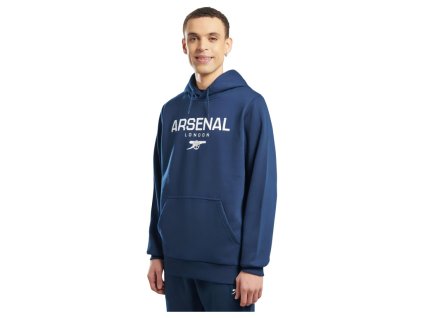 Mikina Arsenal London, námornícka modrá, kapucňa, vrecko (Veľkosť XXL)