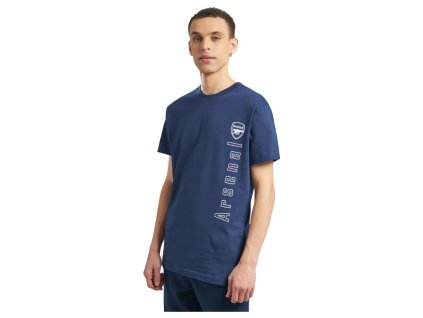 Tričko Arsenal, tmavomodrá, biely klubový znak, bavlna (Veľkosť XXL)