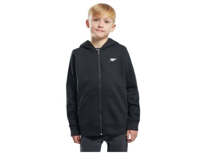 Detská mikina Arsenal, čierna, zips, kapucňa, bočné vrecká (Veľkosť 13-14 r)