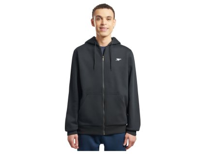 Mikina Arsenal, čierna, zips, kapucňa, bočné vrecká (Veľkosť XXL)
