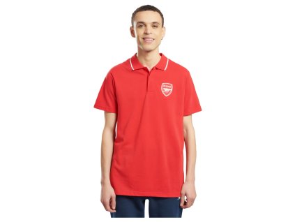 Polo tričko Arsenal, červené, biely lem a znak klubu (Veľkosť XXL)