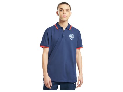 Polo tričko Arsenal, tmavomodrá, červený lem (Veľkosť XXL)
