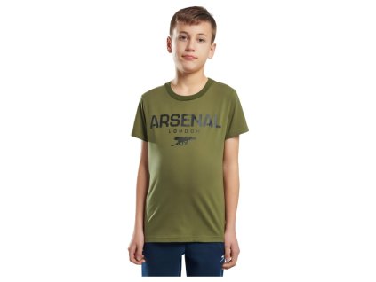 Detské tričko Arsenal, London, olivovo zelená, bavlna (Veľkosť 13-14 r)