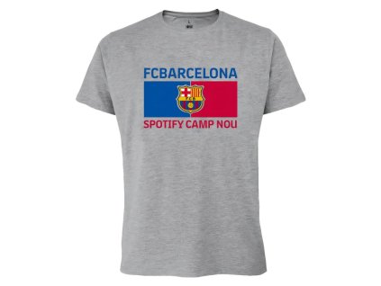Detské tričko FC Barcelona Spotify Camp Nou, sivé (Veľkosť 13-14 r)