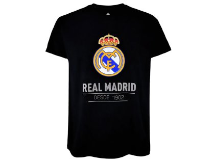 Detské tričko Real Madrid, Desde 1902, čierne, bavlna (Veľkosť 13-14 r)