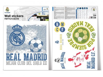 Samolepiaca dekorácia Real Madrid vintage 2 hárky A3