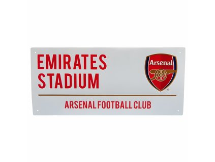 Plechová ceduľa Arsenal FC 40x18 cm white