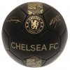 Futbalová lopta Chelsea FC, čierna, zlatý znak, podpisy, veľ. 5