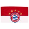 Vlajka FC Bayern, Znak klubu a 5 hviezd, Červeno-biela, 150x100 cm