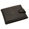 Kožená peňaženka Liverpool FC, čierna, ochrana RFID, 11x9 cm