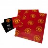 Darčekový papier Manchester United FC, 2 listy + 2 darčekové Karty