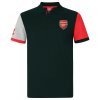 Polo tričko Arsenal FC, čierne, farebné rukávy