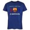 Tričko FC Barcelona, modré, poly-bavlna