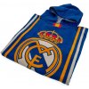 Pončo Real Madrid FC s kapucňou, modré, bavlna, 55x110 cm