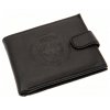 Kožená peňaženka Manchester City FC, čierna, ochrana RFID, 11x9 cm
