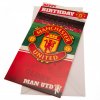 Blahoželanie Manchester United FC, červené, 22x12 cm