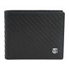 Peňaženka FC Barcelona, čierna, koža, kovový znak.