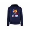 Mikina s kapucňou FC Barcelona, námornícka modrá, znak FCB (Veľkosť 13-14 r)