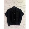 chemise a bouton effet lin nouable a l avant noir 67fbe6a2bf608