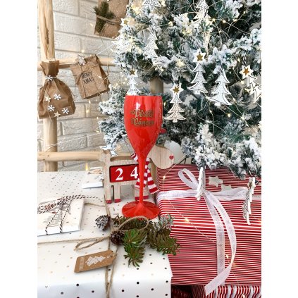Vesele Vanoce red flute 1ks (1)